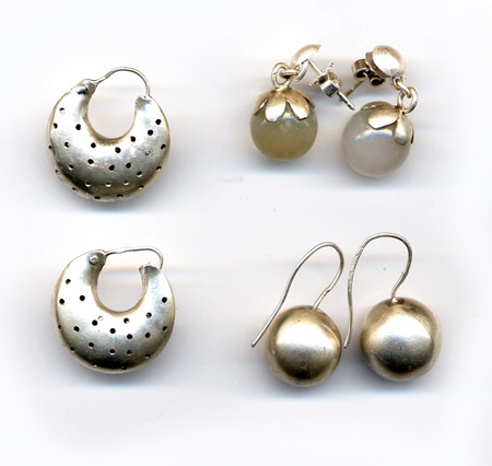 Silber, Achatohrringe
