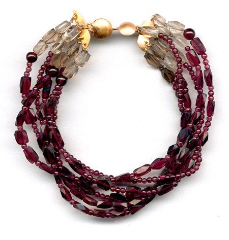 Granat- Rauchtopasarmband