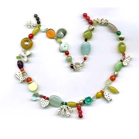 Bunte Edelsteinkette