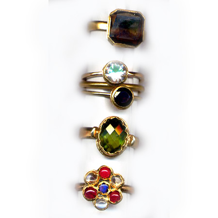 4 Goldringe